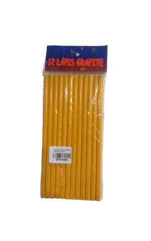 13) LAPIS ESCOLAR GRAFITE AMARELO UN/12