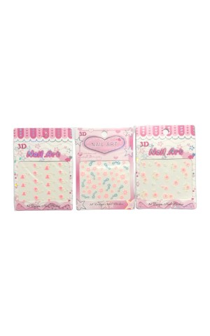 15) ADESIVO DE UNHA 3D PC/12