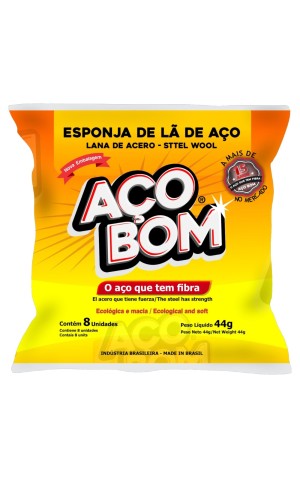 16) ESPONJA DE ACO ACO BOM FARDO C/12 PC/12