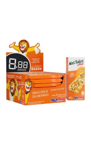 00) ALCAFOODS BARRINHA DE CEREAL CHIA COM DAMASCO CX/24